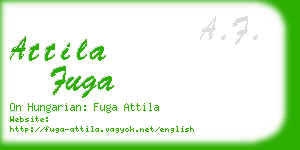attila fuga business card